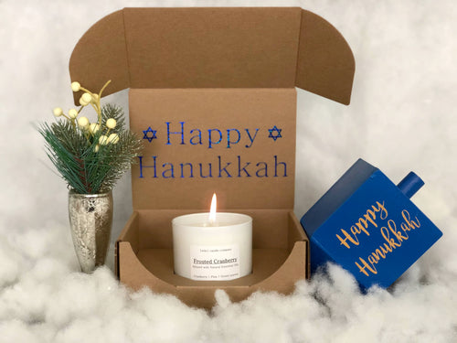 Happy Hanukkah Soy Candle Gift Box